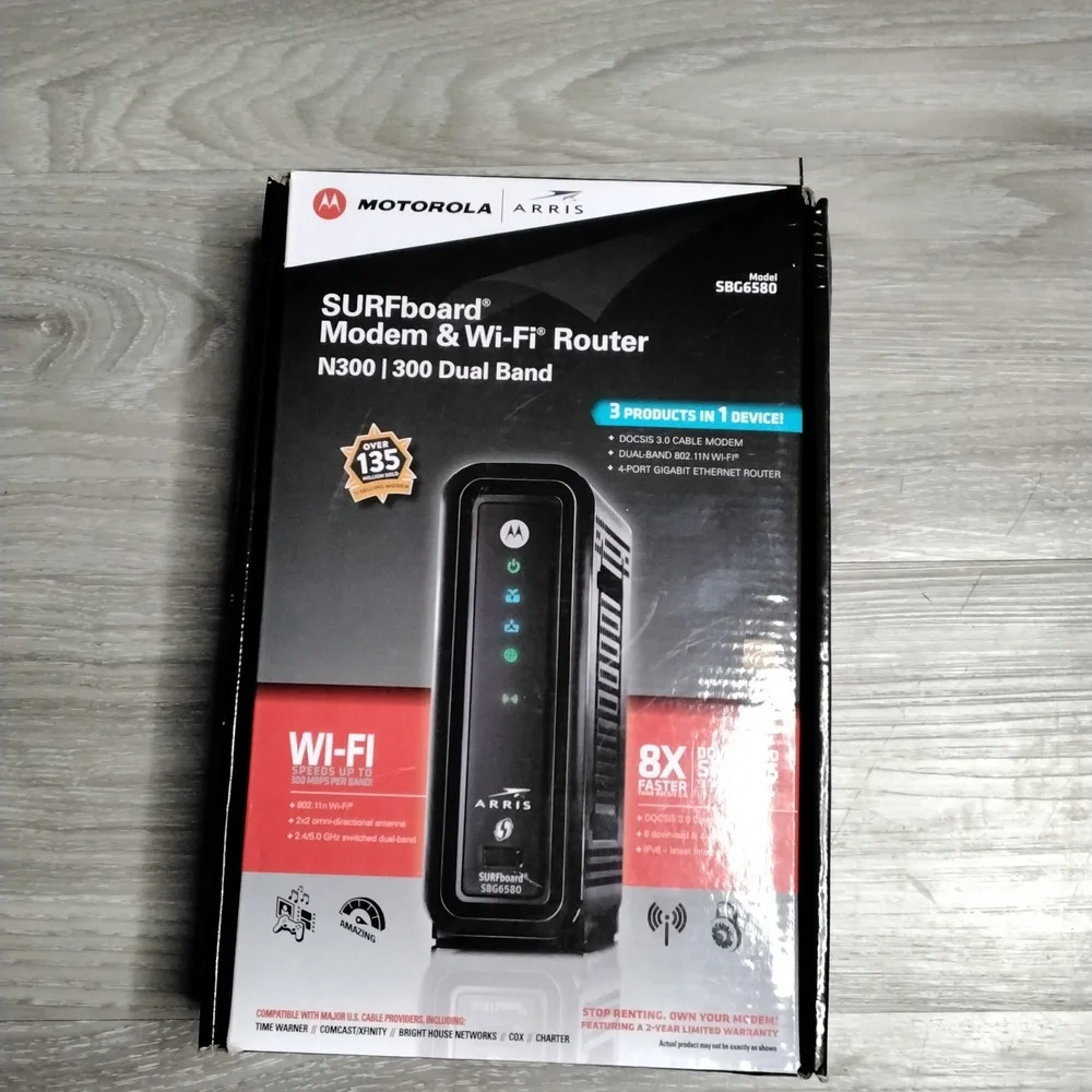 Arris Surfboard Modem & WiFi Router Model SBG6580 - Picture 7 of 9